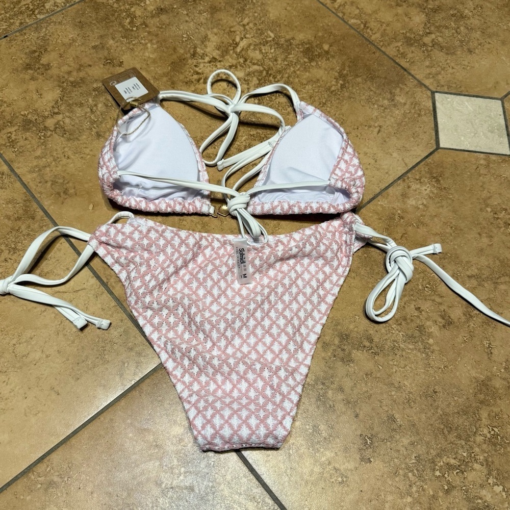 Samiol Medium Pink Patterned Bikini Set - Picture 2 of 5